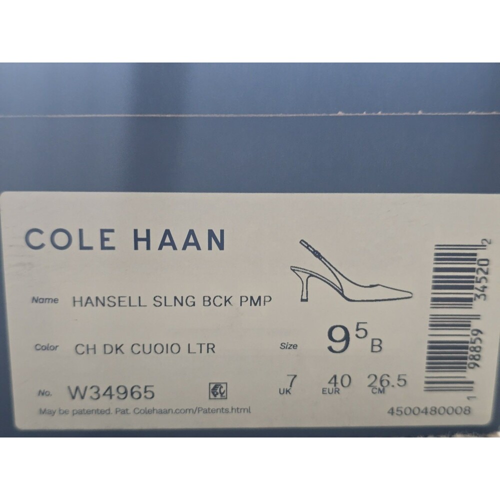 Cole Haan Brown Hansell Slingback Pump Size 9.5 - Picture 9 of 9
